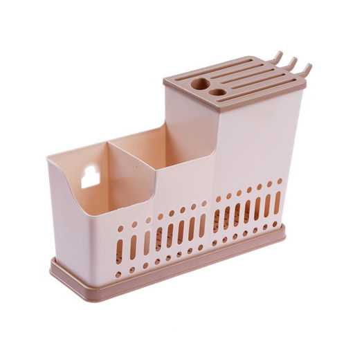 厨房收纳新选择 韩式多功能塑料筷笼与沥水筷子筒